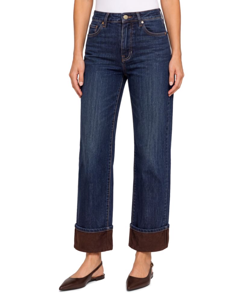 Women's Kennedy High-Rise Straight Dark-Rinse Jeans