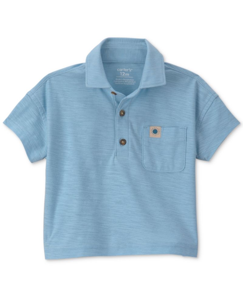 Baby Boys' Short-Sleeve Polo Shirt and Roll-Cuff Pants, 2-Piece Set