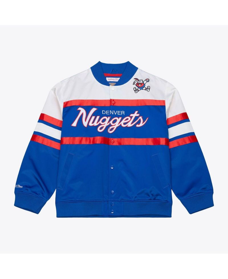 Men's Royal Denver Nuggets Hardwood Classics Head Coach Lightweight Satin Full-Snap Jacket