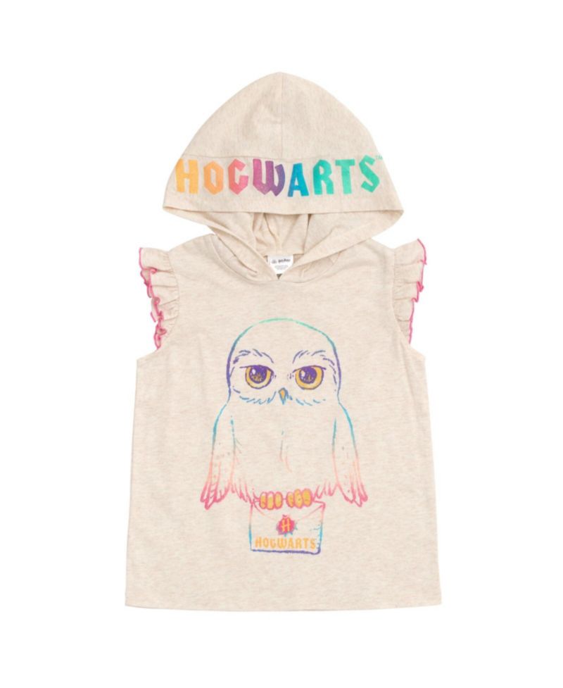 Girls Hedwig Owl Tank Top Dolphin and French Terry Shorts to