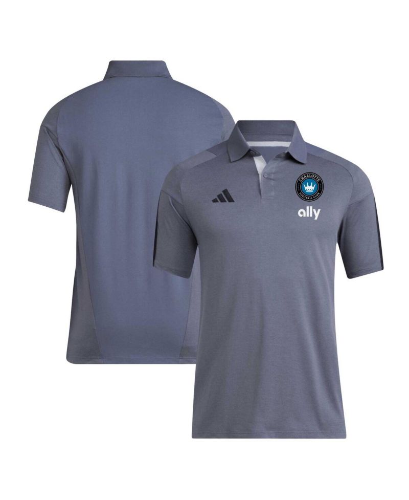 Men's Gray Charlotte FC 2024 Training Polo Shirt