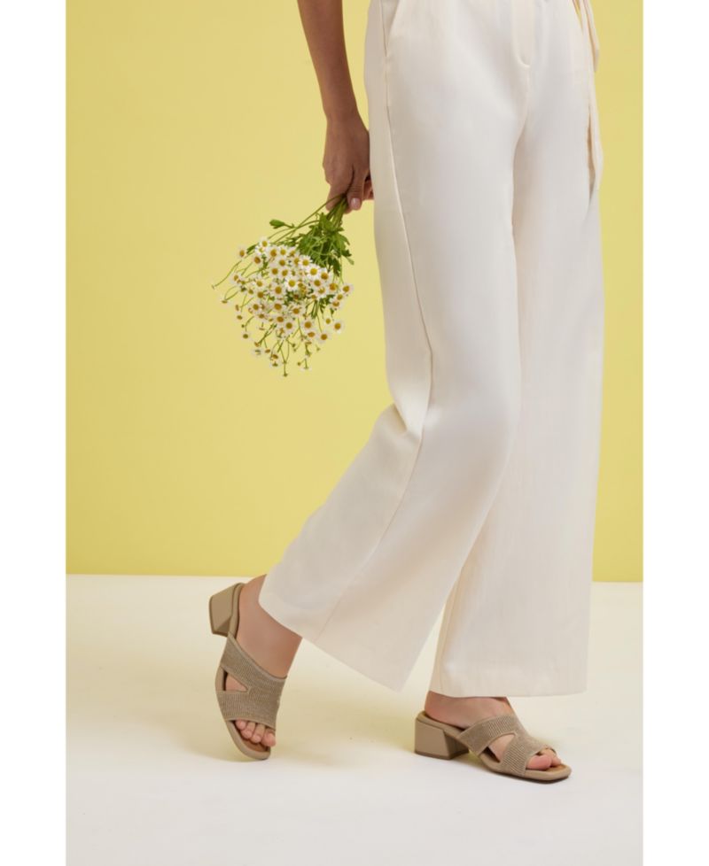 Women's Milled Round Toe Dress Sandals