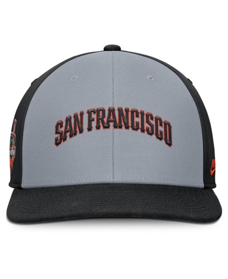 Men's Gray/Black San Francisco Giants Pro Performance Snapback Hat