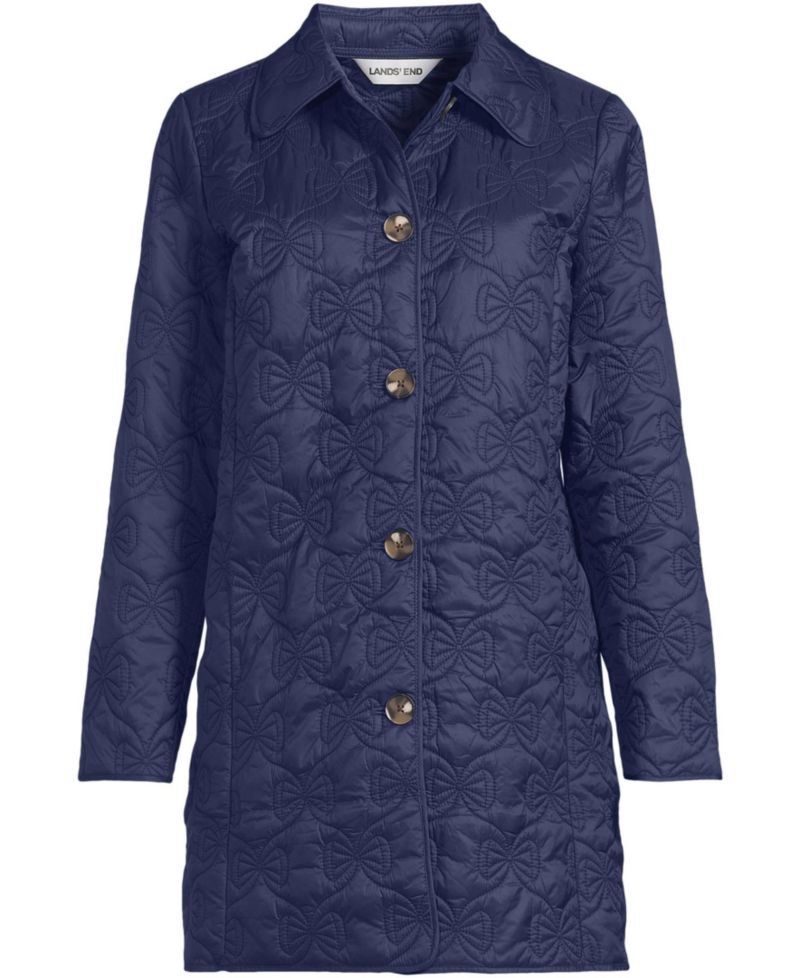 Women's Bow Quilted Insulated Coat