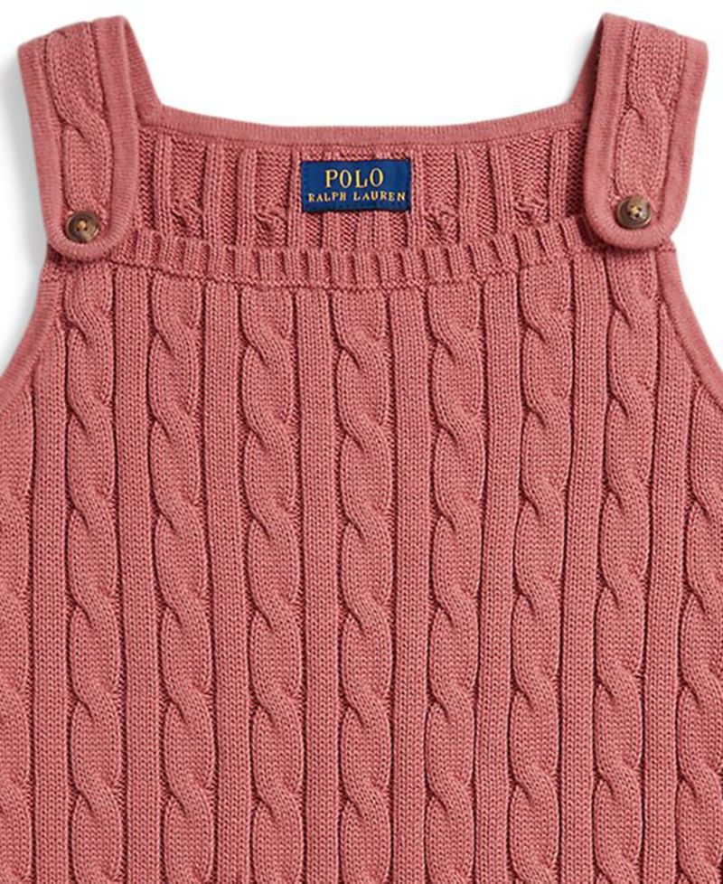 Girls' 7-16 Cable-Knit Cotton Sleeveless Sweater Dress