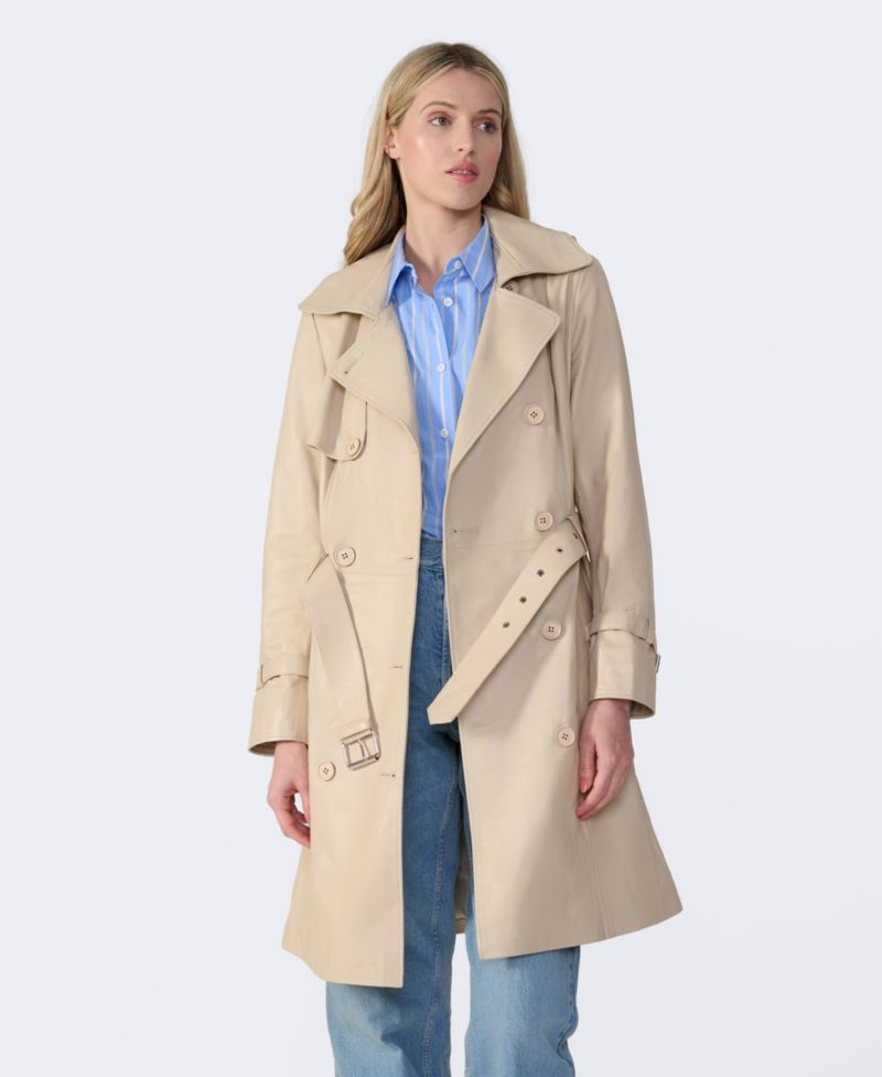 Women's Soho Leather Trench Coat