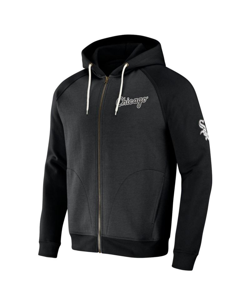 Men's Darius Rucker Collection by Black Chicago White Sox Raglan Full-Zip Hoodie