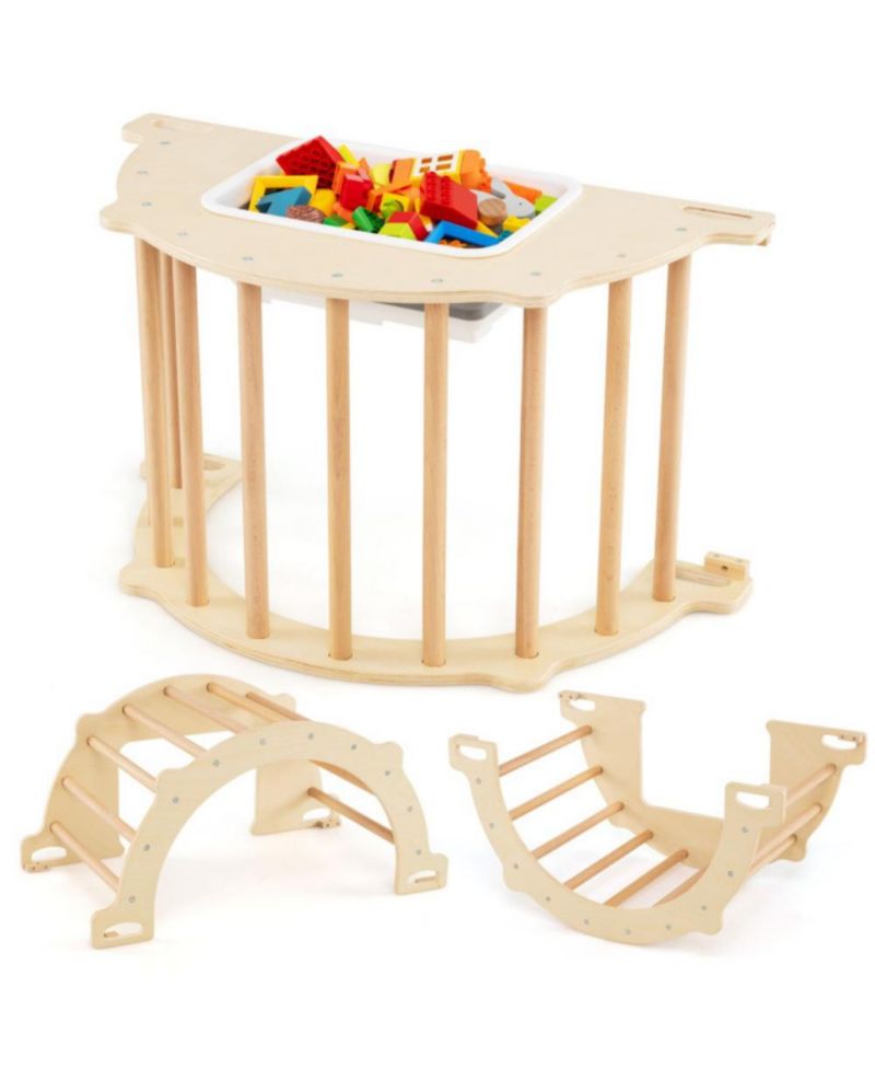 Montessori Climbing Arch and Sensory Activity Table