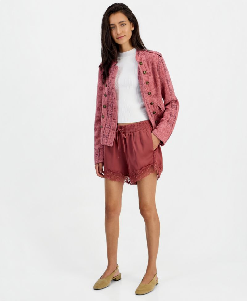 Women's Pull-On Satin Lace Shorts, 1-5/8" Inseam