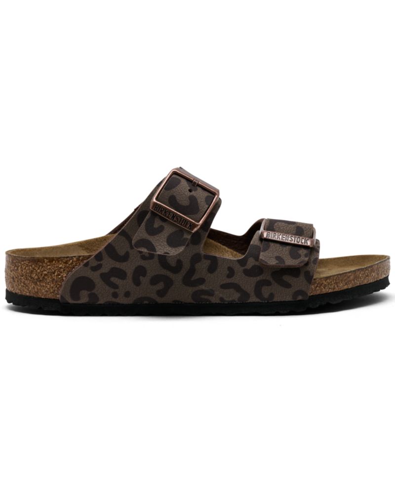 Little Girls Arizona Two-Strap Cork Footbed Leopard Print Sandals from Finish Line