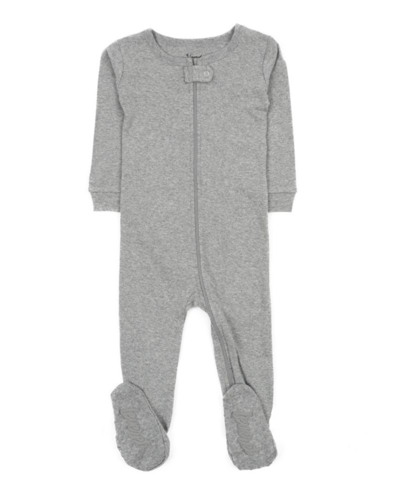Toddler Matching Family One Piece Footed Cotton Long Sleeve Solid Color Pajamas 2T-5T