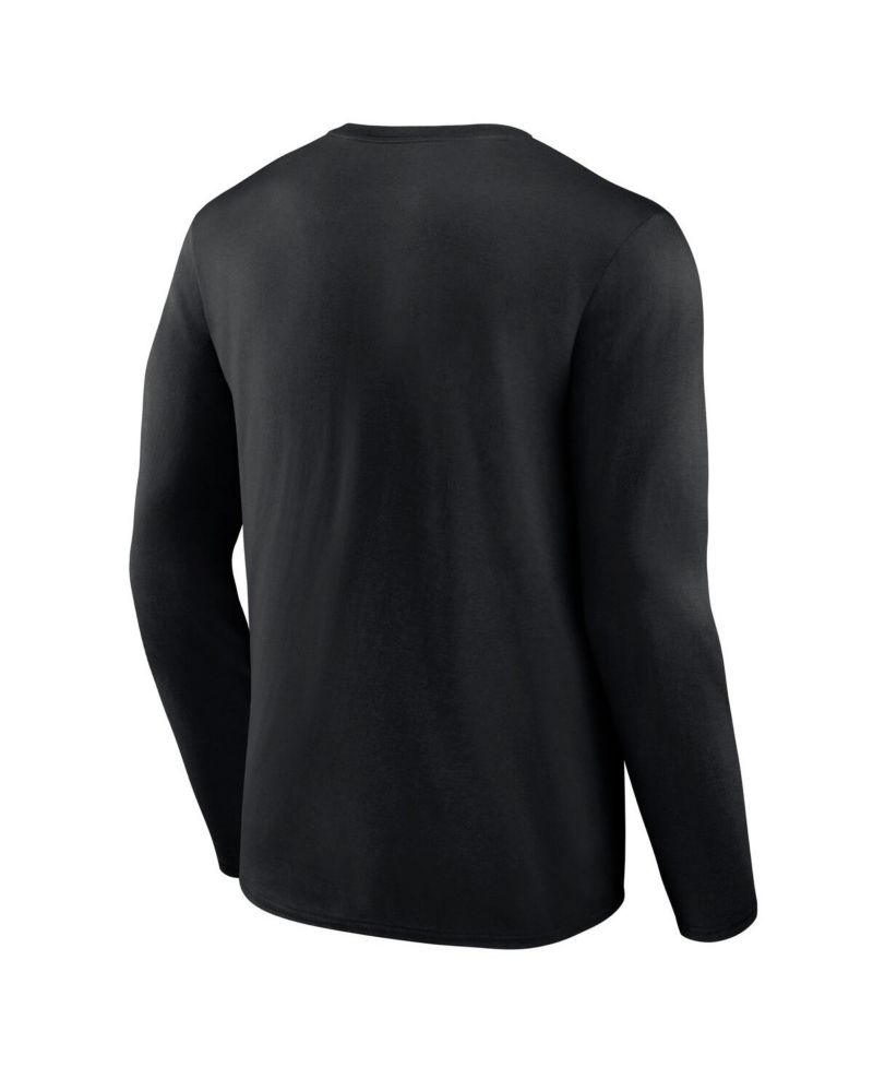 Men's Black Pittsburgh Pirates Heart & Soul Long Sleeve T-Shirt