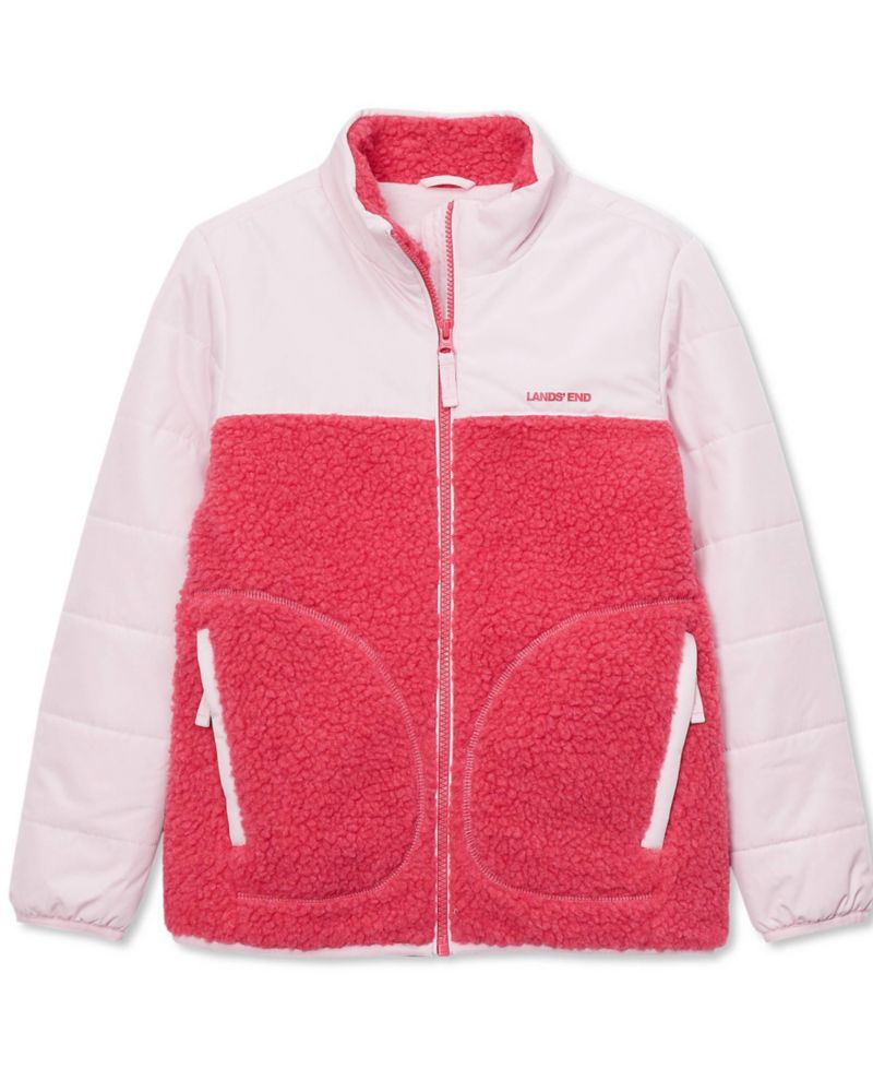 Kids Water Resistant Mixed Media Insulated Jacket