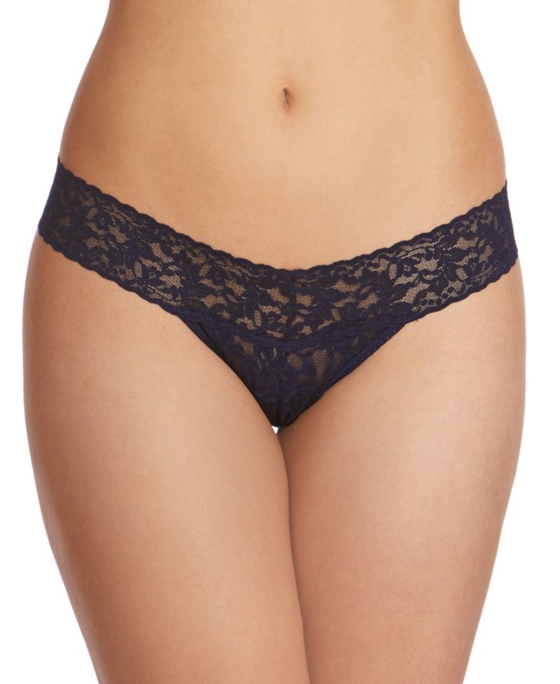 Women's Signature Lace Floral-Print Low-Rise Thong, 5-Piece