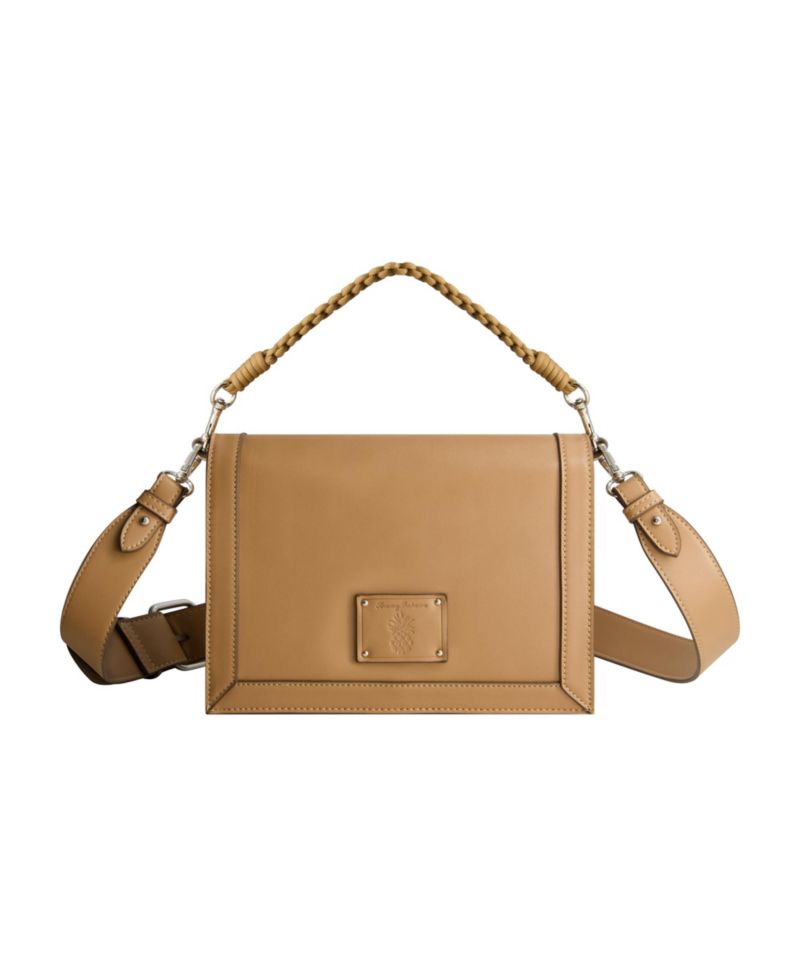 Debossed Logo Flat Messenger Bag