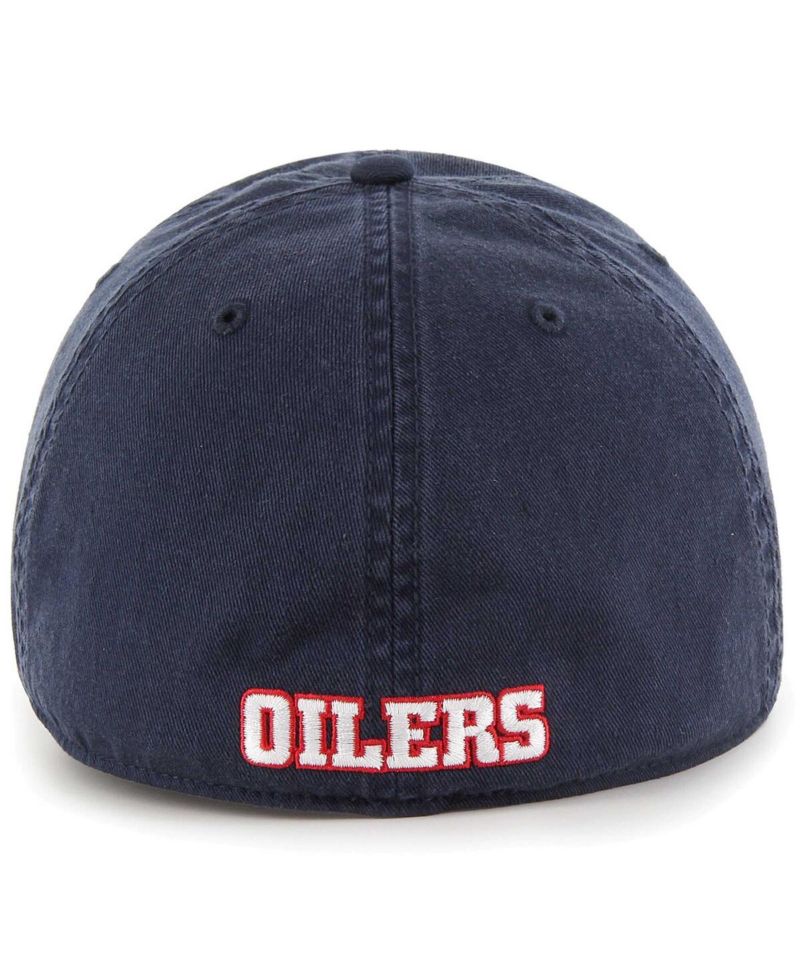 Men's Navy Distressed Houston Oilers Gridiron Classics Franchise Legacy Fitted Hat