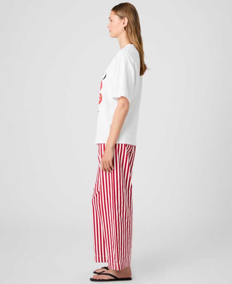 Women's La Tomate Printed Oversized Cotton T-Shirt