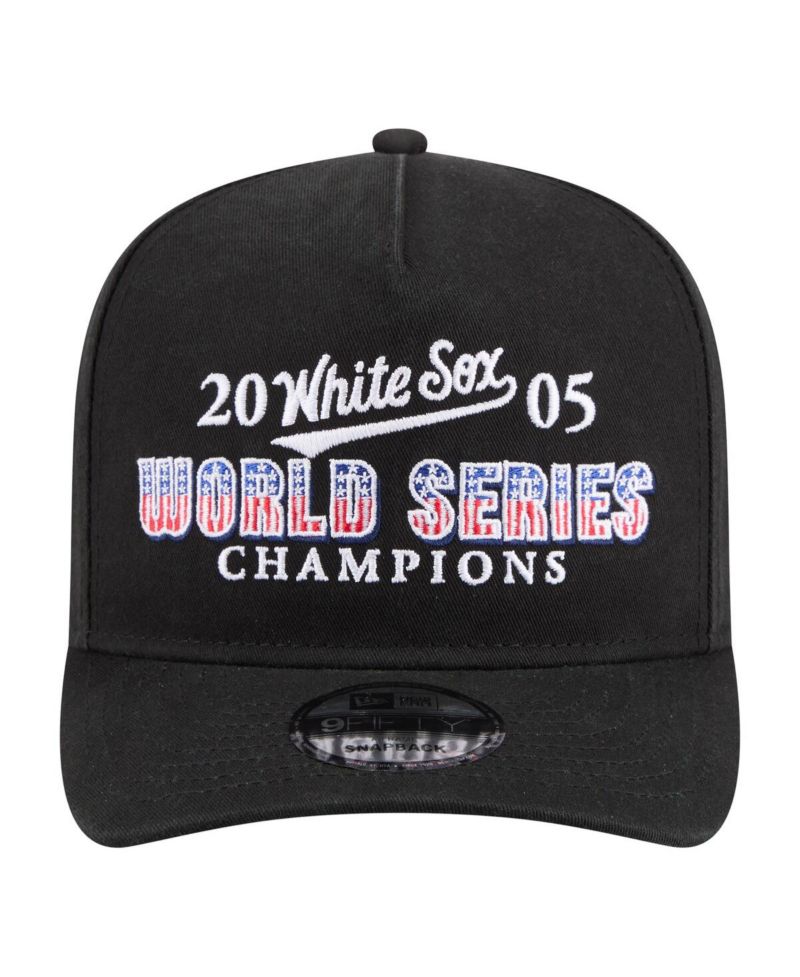 Men's Black Chicago White Sox 2005 World Series Champions Historic 9FIFTY A-Frame Snapback Hat