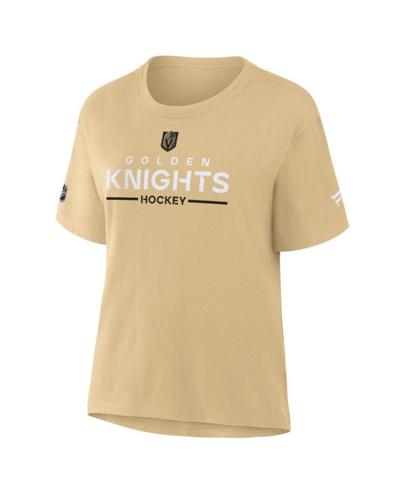 Women's Gold Vegas Golden Knights Authentic Pro Primary T-Shirt