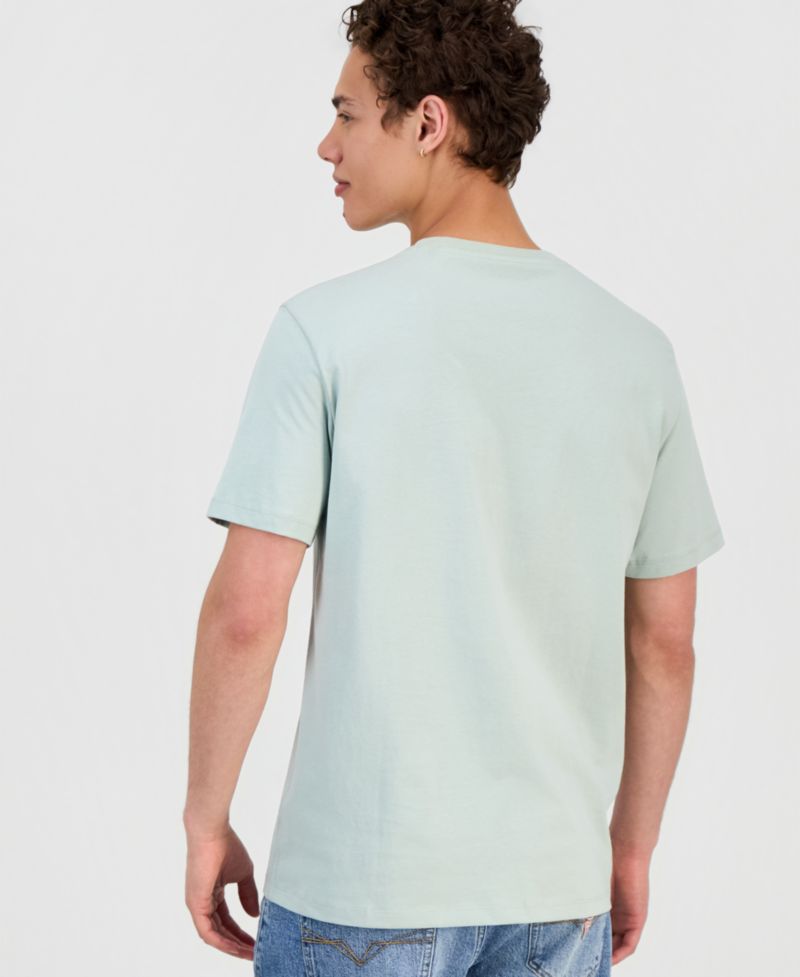 Men's Triangle Leaves Embroidery T-Shirt