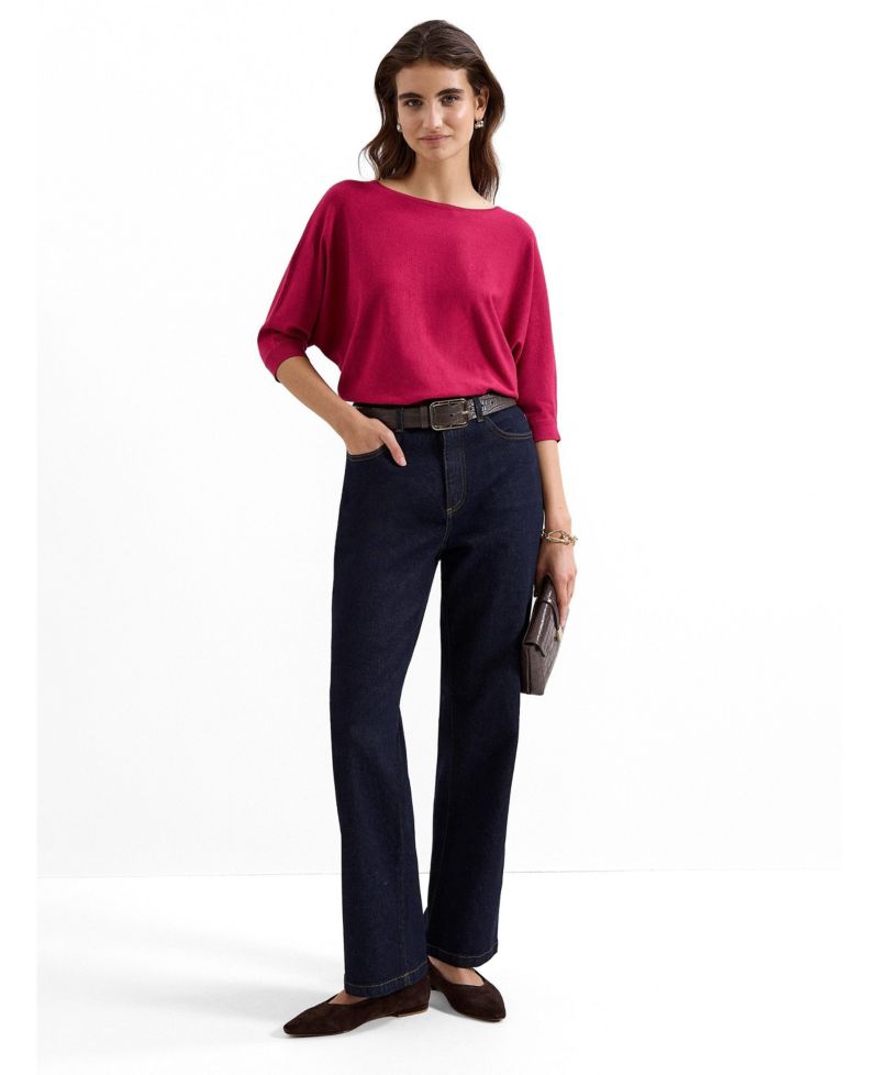 Women's Cristine Boat Neck Draped Knit Jumper