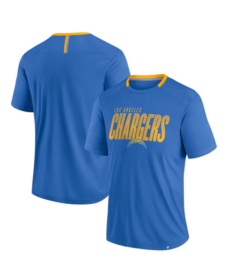Men's Los Angeles Chargers Defender Fade Slant Short-Sleeve Crewneck T-Shirt