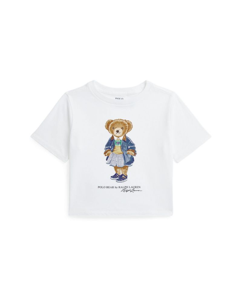 Toddler and Little Girls Polo Bear Jersey Boxy T-Shirt