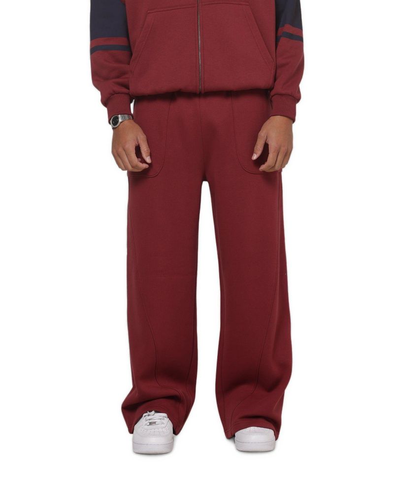 Men's Varsity Oversized Wide-Leg Track Pants