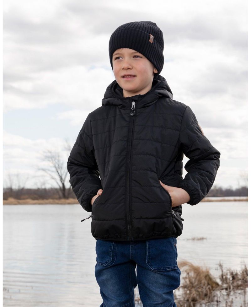 Toddler Unisex Quilted Mid-Season Jacket Black