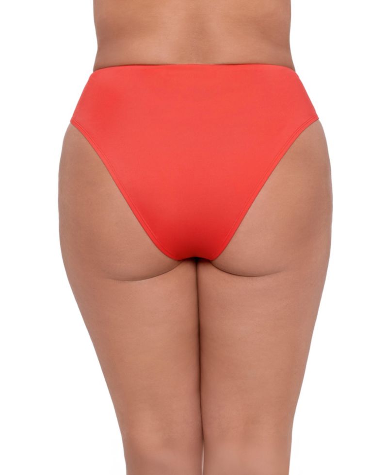 Women's Smoothing and Sculpting Cinch Front High Cut Bikini Swimsuit Bottoms