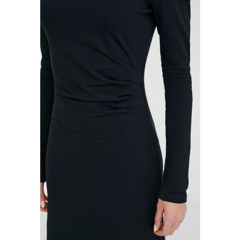 Women's Marla Fitted Bodice A-Line V-Neck Midi Dress with Back Slit
