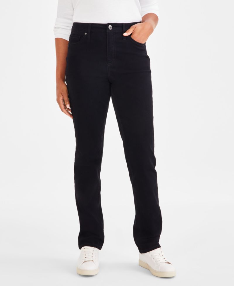 Women's Straight-Leg High Rise Twill Pants