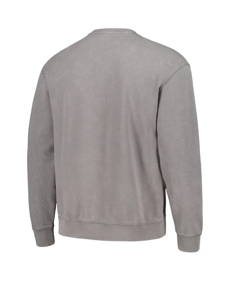 Men's and Women's Gray Cincinnati Bengals Distressed Pullover Sweatshirt
