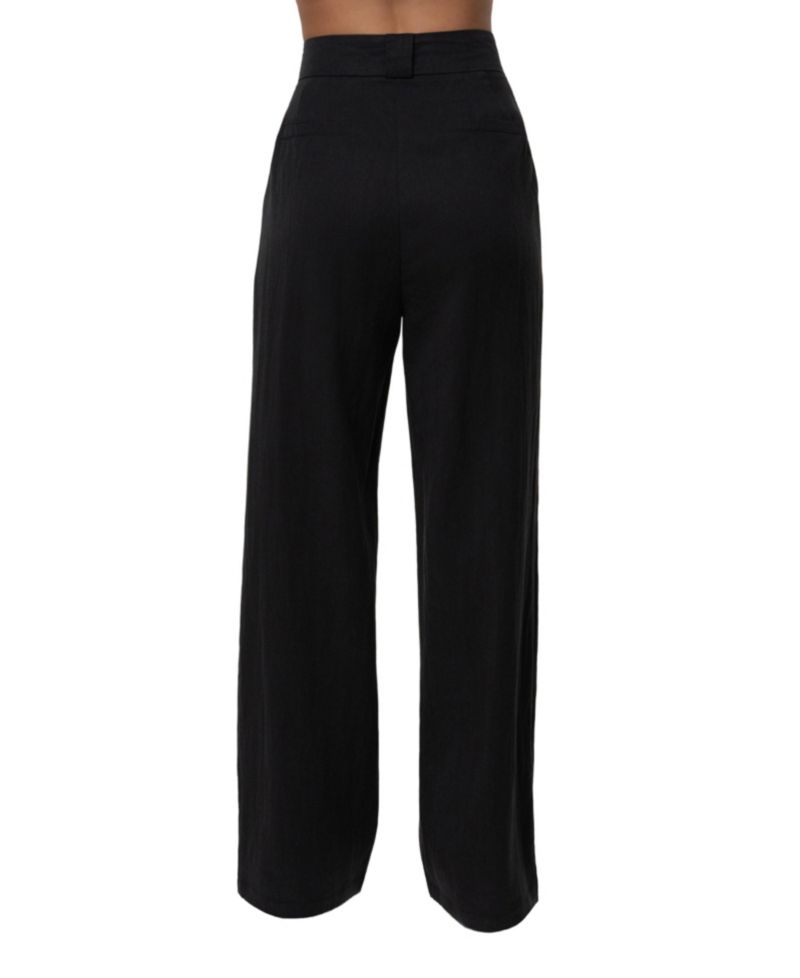 Women's High-Waist Wide-Leg Pleated Stay Ready Trouser