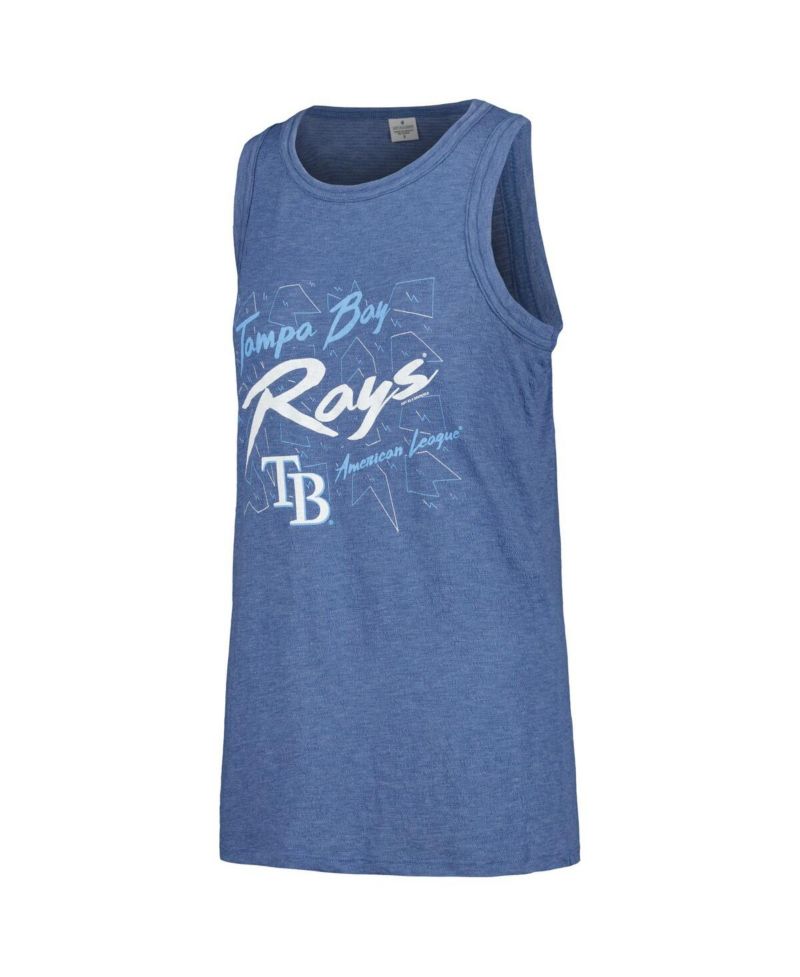 Women's Navy Tampa Bay Rays Gauze High Neck Tank Top