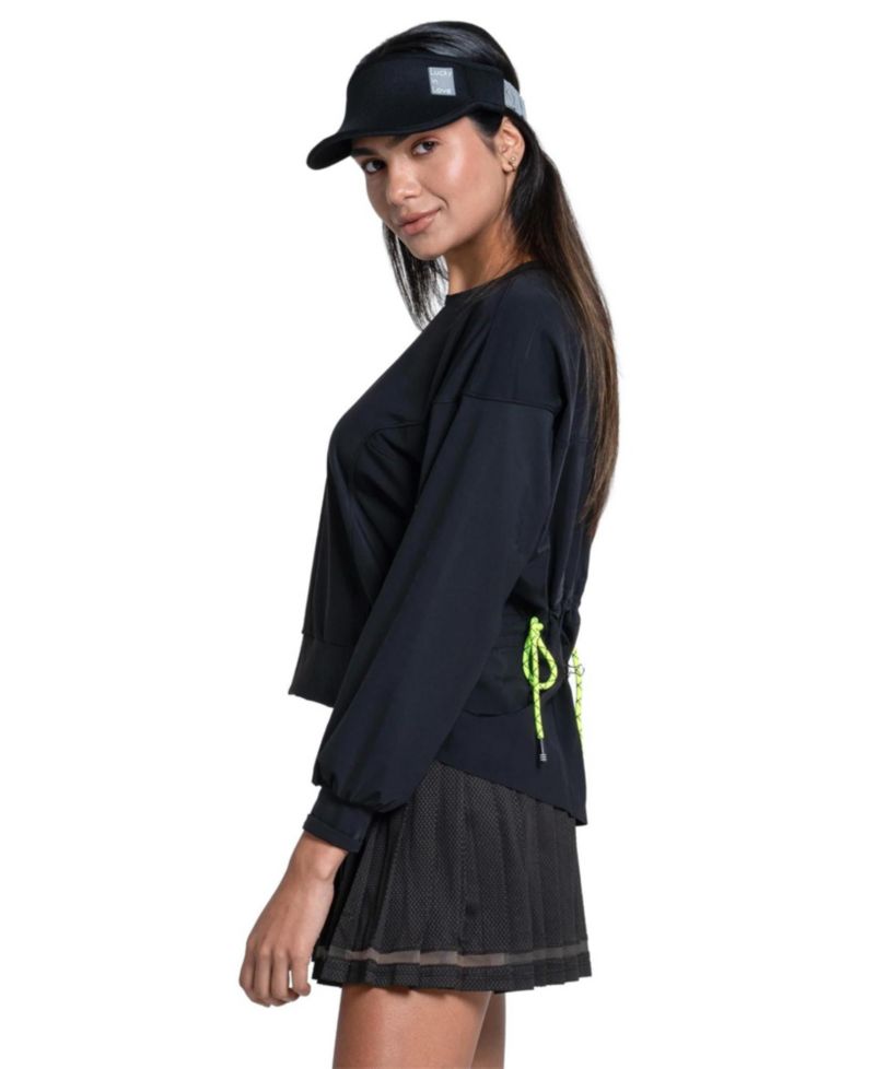 Women's Be Tulle Long-Sleeve Tulle Mesh Pullover