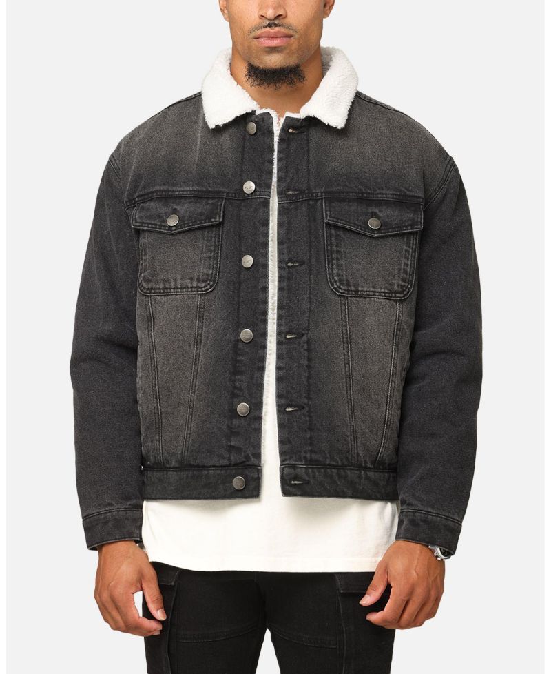 Men's Sherpa Boxy Denim Jacket