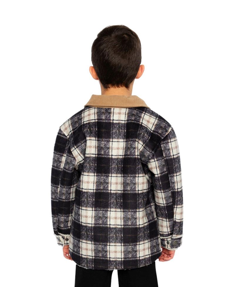 Little and Big Boy 6-12 Brushed Plaid Zipped Jacket