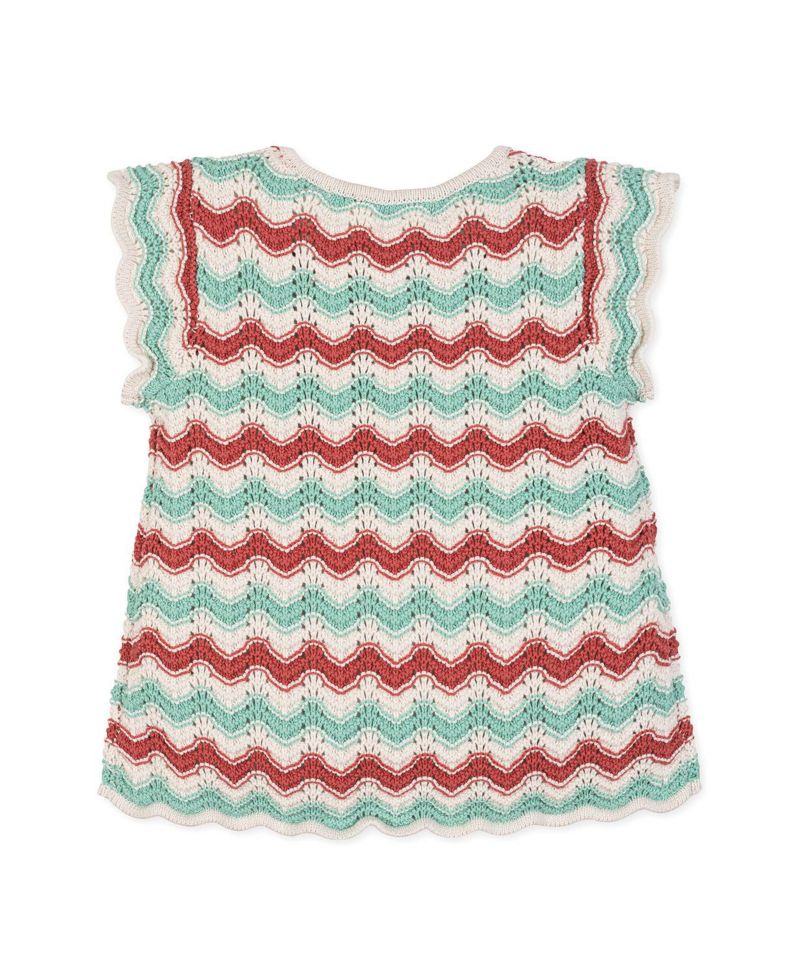 Girls Hope and Henry Organic Flutter Sleeve Sweater Top