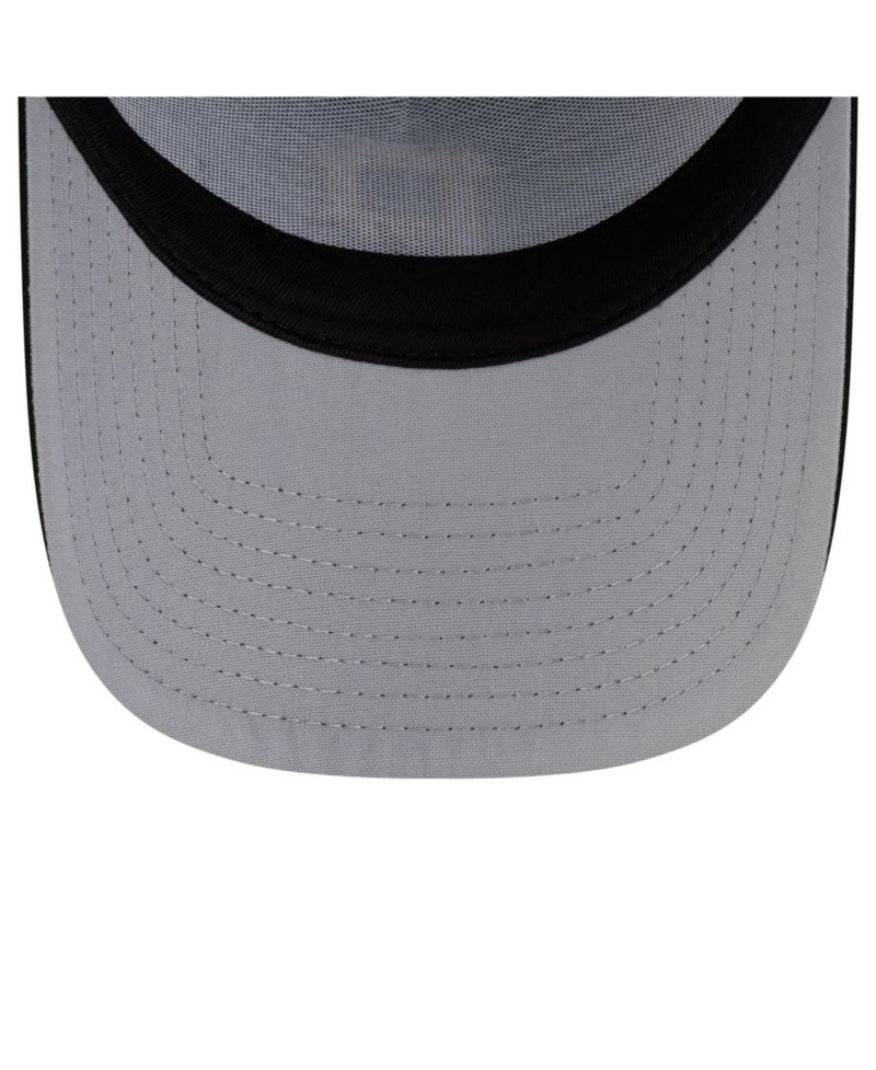 Men's Black Pittsburgh Pirates Side Script 9FORTY A-Frame Trucker Adjustable Hat