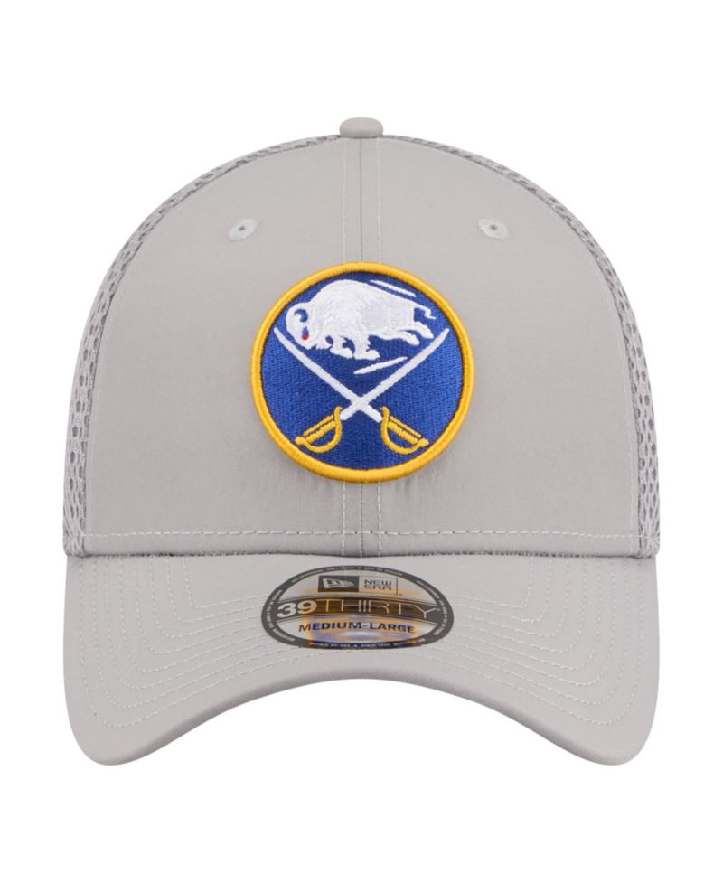 Men's Gray Buffalo Sabres Logo 39THIRTY Flex Hat