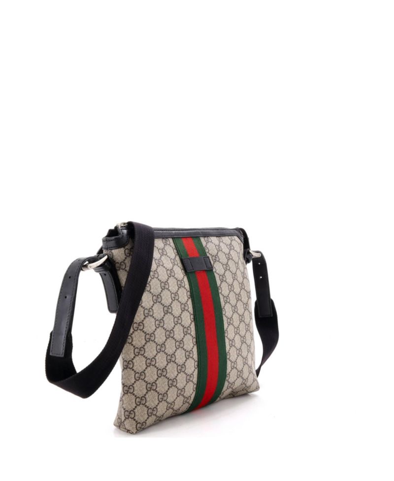 Medium Web Messenger Bag GG Coated Canvas