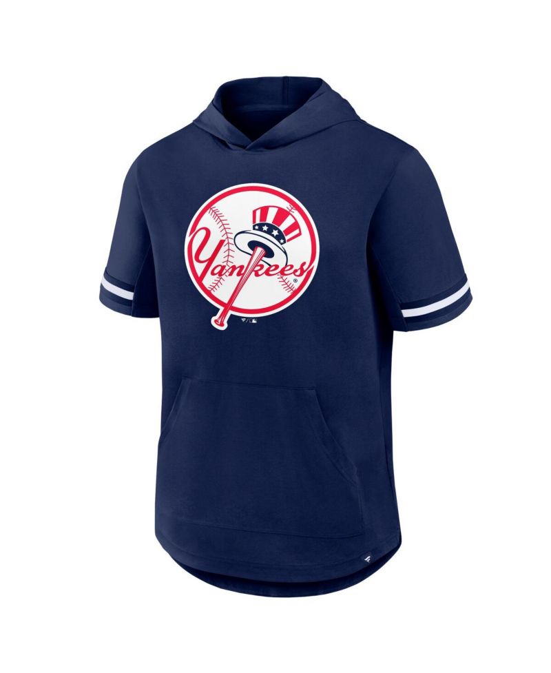 Men's Navy New York Yankees Optimal Play Hooded T-Shirt