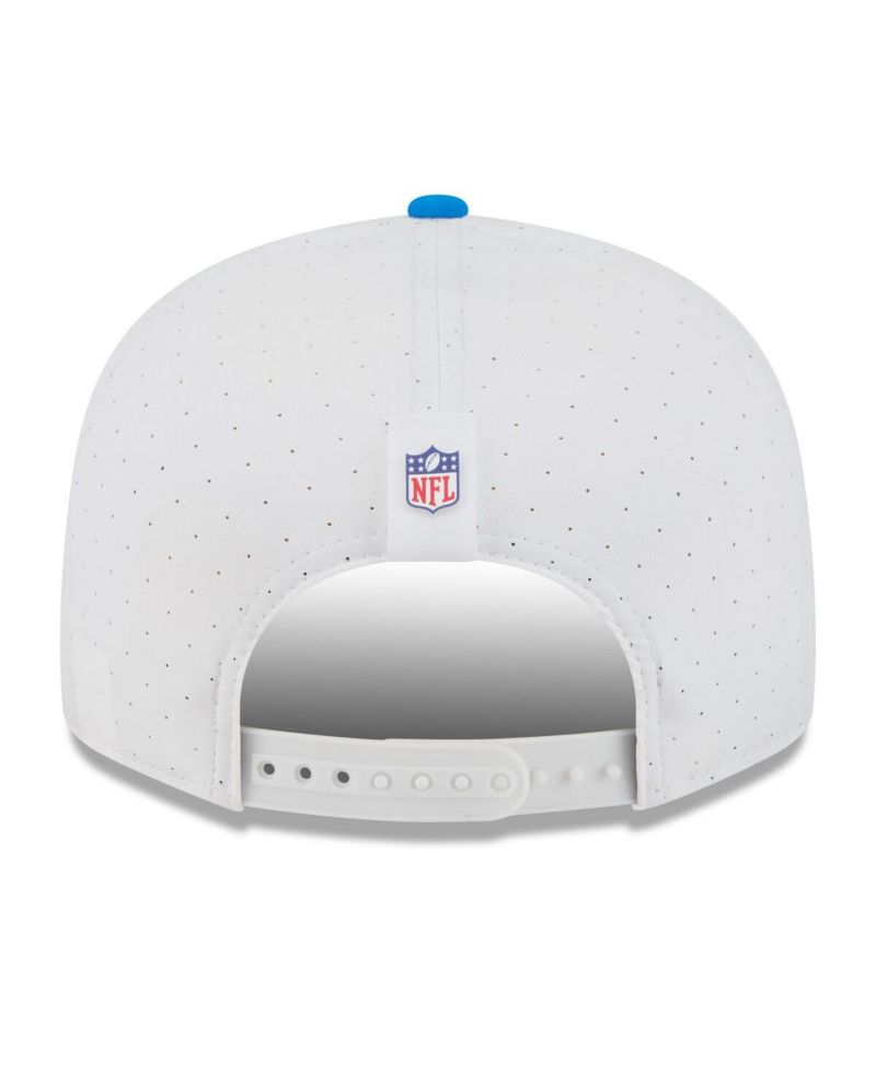 Men's White/Blue Detroit Lions 2025 NFL Training Camp Split Panel 9FIFTY Snapback Hat