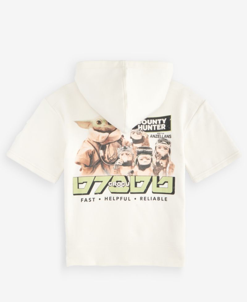 Boys' XS-XL Grogu and The Anzellans Hooded T-Shirt