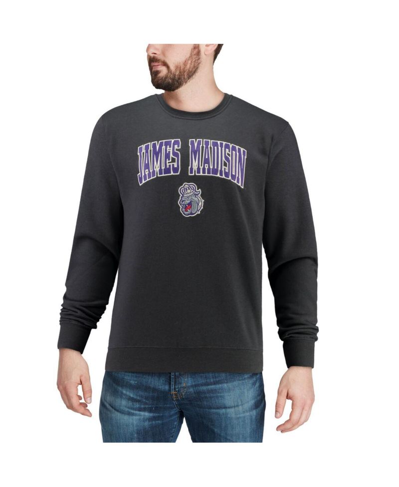 Men's James Madison Dukes Arch and Logo Crew Neck Sweatshirt