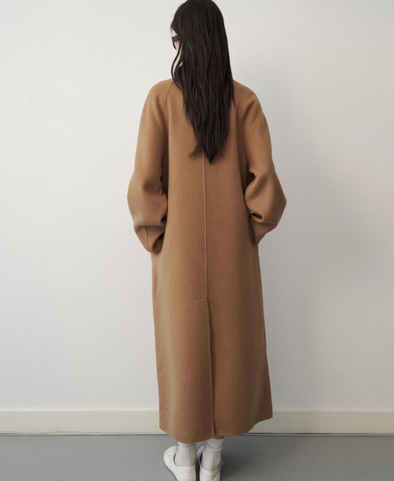Women's Selection Wool-Blend Double-Breasted Detachable Scarf Coat