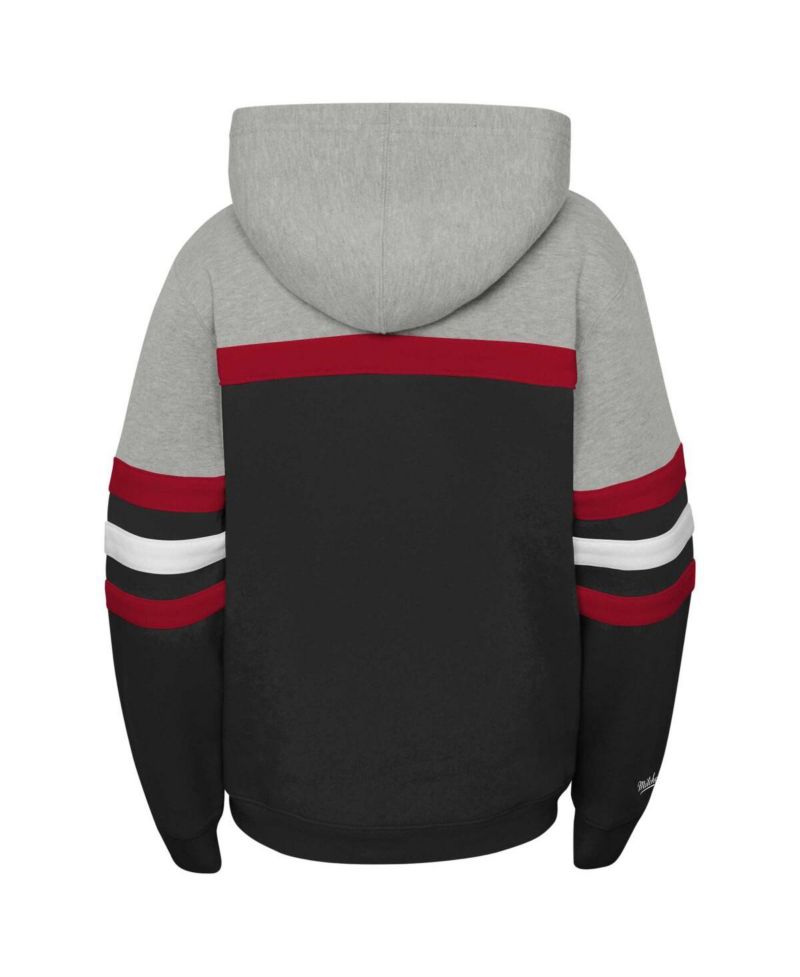 Big Boys and Girls Black/Gray Detroit Red Wings Head Coach Pullover Hoodie