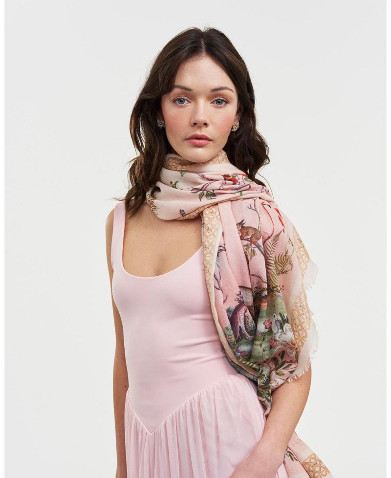 Women's Woodland Scene Long Scarf