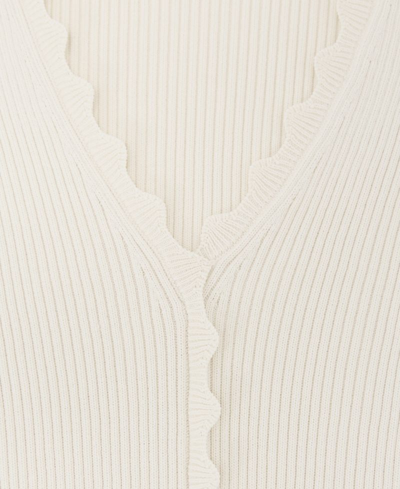 Women's Marcy Scallop-Trim Rib-Knit Top
